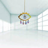 Evil Eye Suncatcher Crystal Light Catcher window curtain home decoration crystal tracery V1263-JX-2039