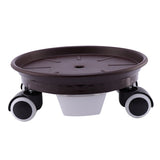 Worgeous Movable Flower Pot Mat with Water Box for Plants Made of Durable Plastic in Brown 27CM V1189-LWWAL-20260327-03441