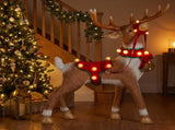 Christabelle 80cm Brown Reindeer Christmas Light Up Display Animated Warm White LED Indoor Xmas 112_NK201