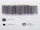 Flexible Safety Pens 100 Pack of for Mental Health, Health Hospital 3.8 Inches Hospitals V1192-AZ-W-23039