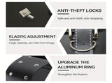 motorcycle side bags, water bottle bag, PU leather, combination lock, motorcycle accessories, V1102-139-BLA-57165
