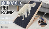 VaKa 70cm Foldable Dog Pet Ramp Adjustable Height Dogs Stairs For Bed Sofa 82006 V465-82006