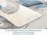 Blue Floral Boho Dream Bedspread Coverlet 3 Piece Set V745-AC090178Q13U