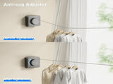 Retractable Clothesline Indoor, Non-Sagging Outdoor Clothes Line Retracting Heavy Duty Clothes V1258-DP02-WO-185