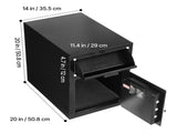 1.2 Cubic Feet Drop Safe, Large Capacity Front Drop Slot Safe Box with Digital Keypad, Heavy Duty 2 V952-TDSBXJ141420DFPNC001V9