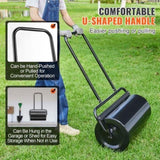 Lawn Roller, 13 Gallon 24Inch Sand/Water Filled Yard Roller, Steel Sod Roller with Easy-turn Plug V952-TSCPGL13JL24TUFI8V0