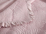 100% Cotton Embossed Blush Rose Coverlet Bedspread Set V745-MMPAC061114Q13U