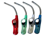 12x Clear Flexible Gas Lighter for BBQ Kitchen Cigarette w/ Safety Lock - Assorted Colours V563-HO-095-12PCS