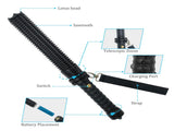 Baseball LED Flashlight Rechargeable Zoom Police Security Torch Baton Lamp Light V201-W13349285