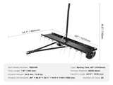 Tow Behind Dethatcher, 1015mm Tow Dethatcher with 20 Spring Steel Tines, Lawn Dethatcher Rake for V952-QXSCJDHC40QYY2E4BV0