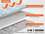 Double Reflective Insulation Roll, Foam Core Radiant Barrier, 5.5mm 48 in x 50 ft, Double-Sided V952-LBPEFPMXRFSFWQVT4V0