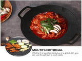 Black Round Barbecue Tray, Outdoor Grill Accessory for Large Family Gatherings and BBQ Events, 1 V1370-AZ4-11566