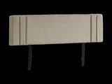 Linen Fabric Queen Bed Deluxe Headboard Bedhead - Beige V63-821553
