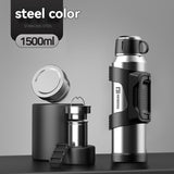316 Stainless Steel Thermos Large Capacity Thermos Portable Thermos Flask - Black - Size 2000ml V1102-122-29524-BLK-2000ML