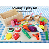 Keezi Kids Kitchen Play Set Wooden Pretend Toys Cooking Children Food Pink PLAY-WOOD-DISPENSER3IN1-B-PINK