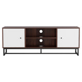 Artiss TV Unit 150cm Storage Shelves Walnut White FUR-U-CT03-TV150-WALWH-AB