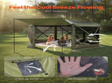 Pop up Gazebo Screen Tent, 3x3 m Large 6-Sided Camping Canopy Tent with Removable Top & Carry Bag, V952-TMZPXKTMK6M1M7EVT001V0