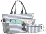 Gray Striped Beach Bag - Spacious Lightweight Tote for Travel, Pool & Vacation
English Description V1192-D41