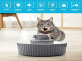 YES4PETS Grey Ceramic Electric Pet Water Fountain Dog Cat Water Feeder Bowl Dispenser V278-PWC-101-GREY