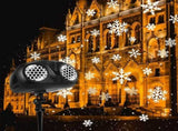 LED Snowflake Projection Owl Light, Dual Lens Dynamic Snowfall Effect for Indoor Christmas Decor and V1341-ZY-7LP4K8AM-BLACK