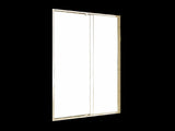 Adjustable Semi Frameless Shower Screen 114-122cm x 195cm With Gold Hardware & No Side Return For V63-958111