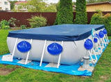 8/16 Pack Pool Cover with S Hooks, Pool Cover Above Ground, Antifreezing Thick PVC V1366-AZ2-W-11372