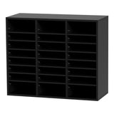 Wood Literature Organizer Adjustable File Sorter 24 Compartments Black V952-MZWJZLFPJBH243C54V0