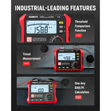 KAIWEETS Megohmmeter, Insulation Resistance Tester, Up to 100G, 50V/100V/250V/500V/1000V, One-Touch V413-KE1000