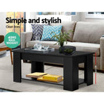 Artiss Coffee Table Lift-top Coffee Table Black FURNI-G-COF-LIFT-BK