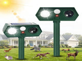2 Pack Ultrasonic Animal Repellent,Outdoor Deer Repeller Devices with Motion Sensor Strobe Light for V1366-AZ2-W-18289