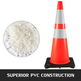 6Pack 36" Traffic Cones, Road Parking Cone with Black Weighted Base, PVC Orange Traffic V952-36INHDBJMLZ6PCS01V0