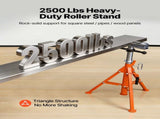 Roller Stand, Heavy Duty 1136 KG Load Capacity, 27.6"-52" Height Adjustable, 45 Steel Folding V952-ZXGDZCZJ2852OPWP7V0