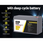 Giantz AGM Deep Cycle Battery 12V 9Ah Box Portable Solar Caravan Camping BATTERY-C-AGM-9