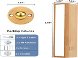 Indoor wall lamp - Wooden LED wall lamp with wireless charging - Bedroom wall lamp - 360&deg rotating V1259-DP01-BO-668