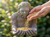 Extra Large 5.9" Resin Bigfoot Bird Feeder, Outdoor Sasquatch Bird Feeder, WallMount or V1369-AZ3-W-24100
