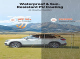 270 Degree Awning, 4.9 Driver Side Vehicle Awning, Waterproof UV50 Car Side Awnings with Carry V952-QCCP12759FTSTOWKB001V0