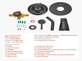 Tub and Shower Faucet Set, Complete with 127 mm Rainfall Shower Head and Bathtub Spout, 8-Setting V952-YGHLLTZHHWHW0HLVZ001V0
