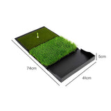Centra Golf Hitting Mat Practice Dual Turf with Rubber Base Indoor Outdoor Green SP1127-AU