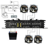 5800W Watt 4 Channel Car Truck Amplifier Stereo Audio Speaker Amp System Device V63-844611