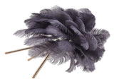 Feather Table Lamp USB Rechargeable Ostrich Feather Desk Light with Gold Tripod for Bedroom 40Pcs V1294-YM0703-3119230059515