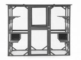 i.Pet Cat House 181cm Outdoor Catio Enclosure Walk-In Large Rabbit Hutch Grey PET-CH-180X180-GR-ABC