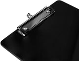 Black Plastic Clipboards Multipack - 12.5x9 Inch Clipboard Holds 100 Sheets, Low Profile V1258-DP02-WO-798