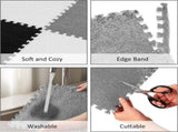 36 Pack Plush Foam Floor Mat Square Interlocking Carpet Tiles with Border Fluffy Play Soft Climbing V1259-DP01-A-1142