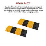 Pair of 1m Long 60T Load Rubber Speed Bump Hump Modular Speed Humps Road Hump V63-824161