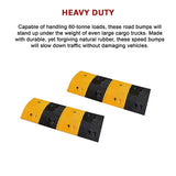 Pair of 1m Long 60T Load Rubber Speed Bump Hump Modular Speed Humps Road Hump V63-824161