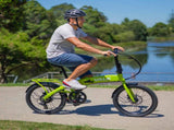 VALK Shuttle 5 Electric Folding Bike, Gen II, 20" Tyres, Shimano 7-Speed, Lime Green V219-BIKEFBVABMTA