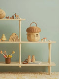 Rattan Storage Mushroom Shaped Woven with Lid, Decorative Woven Handle Fruit V1192-AZ-W-11150