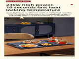 Blue 65x38CM Roll-Up Food Warming Silicone Mat with Precise Temprature Control & 240W High Power V888-ELOSUNG45590
