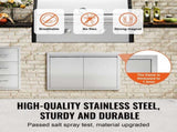 BBQ Access Door, 762x532 mm Double Outdoor Kitchen Door, Stainless Steel Flush Mount Door, Wall V952-SMABSCJMYS30M2GZNV0