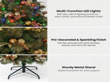 Christabelle 2.3m 7.5ft Deluxe Mountain Pine Christmas Tree Pre Lit Multi Function LED Artifici 112_SENDMP75